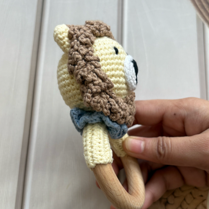 Lion Crochet Rattle Teether