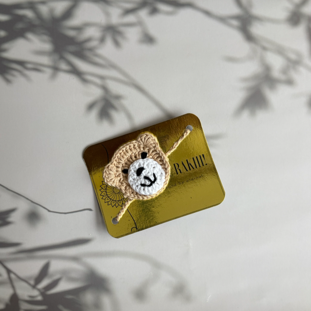 Handmade Crochet Bear Rakhi