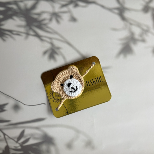 Handmade Crochet Bear Rakhi