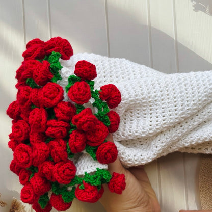 Crochet Rose Bouquet Blanket