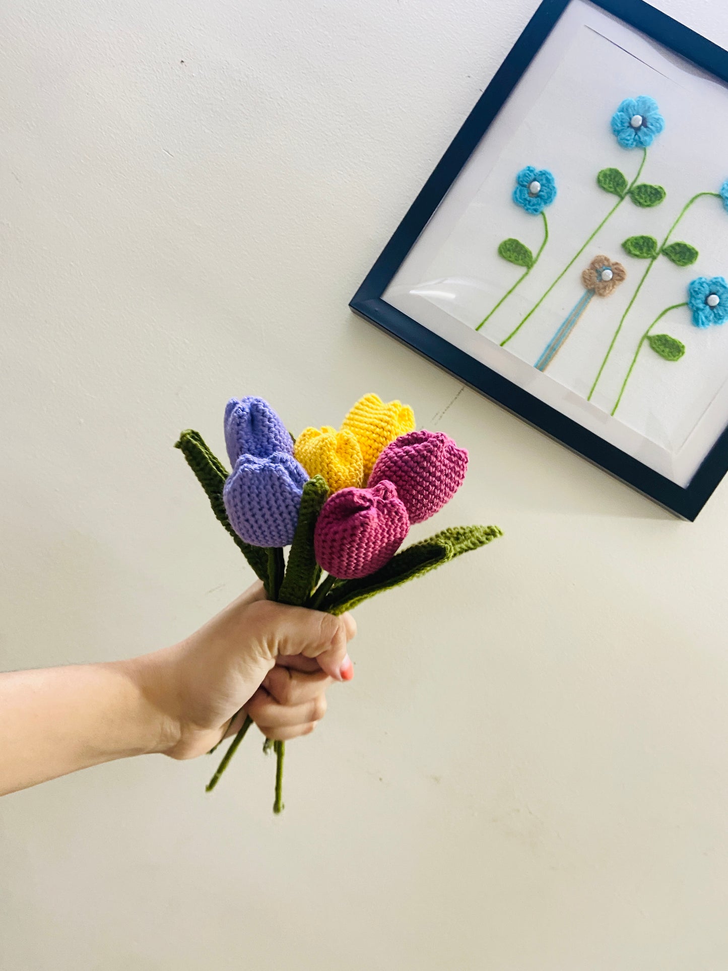 Crochet Tulips Bunch of 6